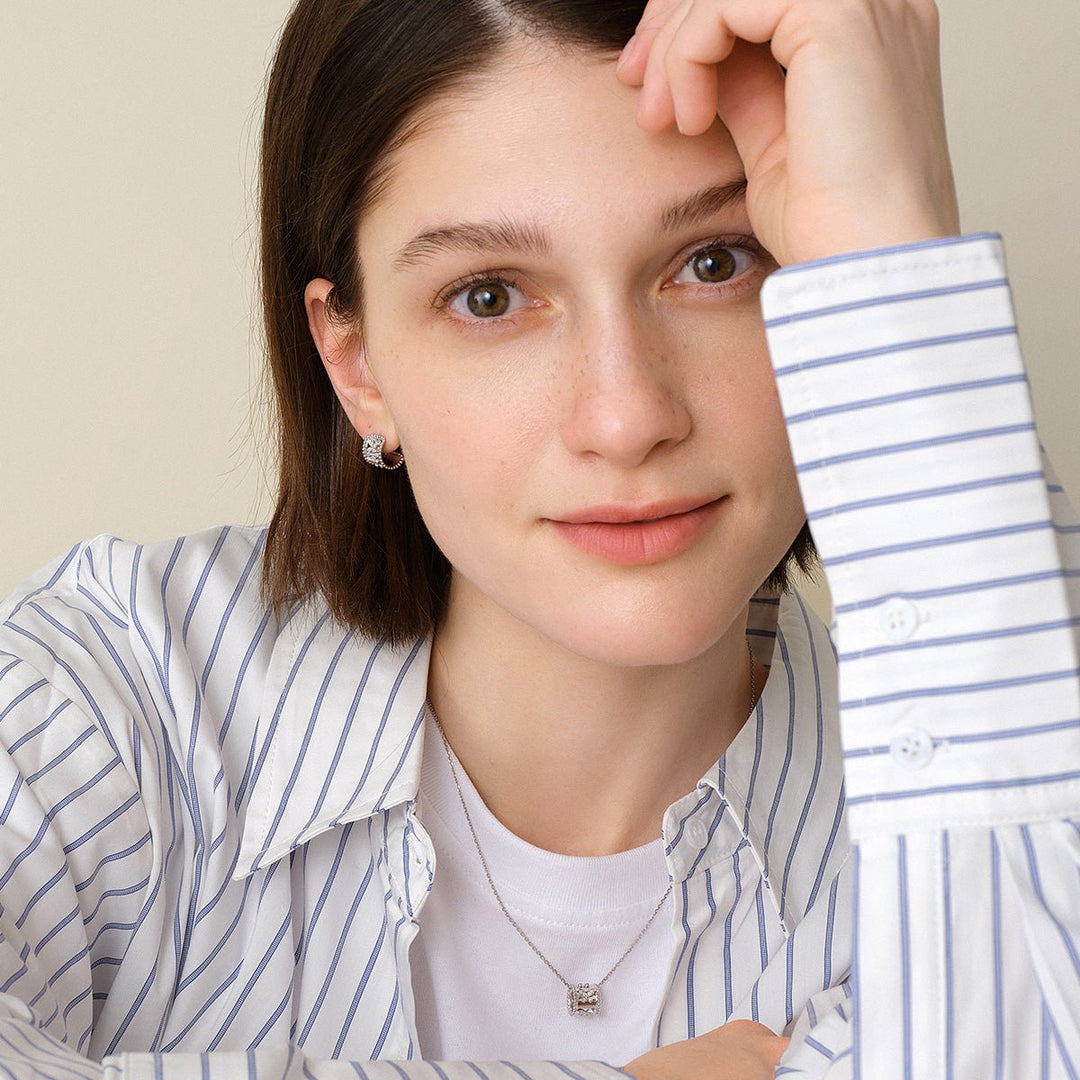 18K Gold Diamond Kaleidoscope Butterfly Stud Earrings - HELAS Jewelry