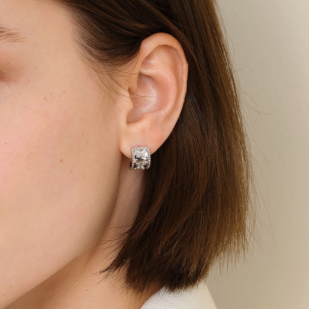 18K Gold Diamond Kaleidoscope Butterfly Stud Earrings - HELAS Jewelry