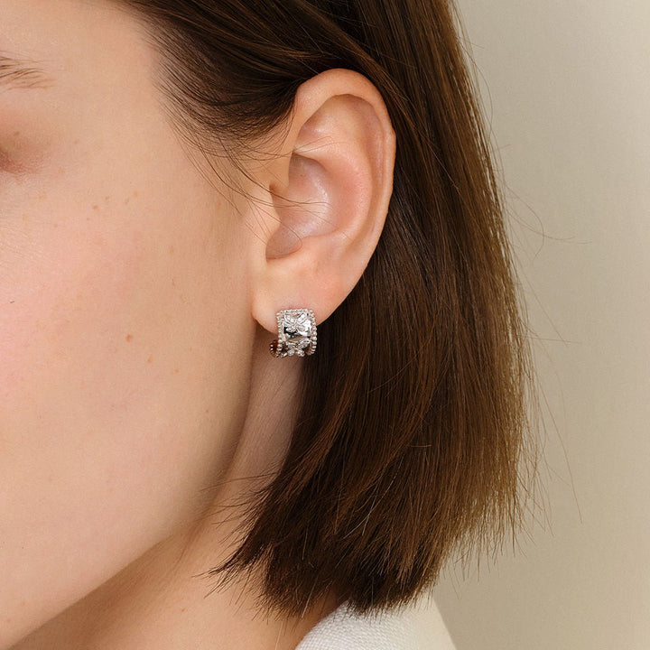 18K Gold Diamond Kaleidoscope Butterfly Stud Earrings - HELAS Jewelry