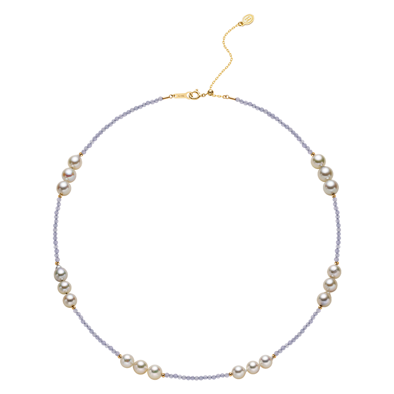 Baroque Pearl 18K Gold Tanzanite Statement Necklace