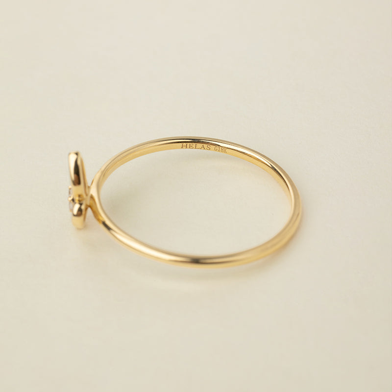 Mother-of-pearl 18K Gold Diamond Whole Butterfly Ring