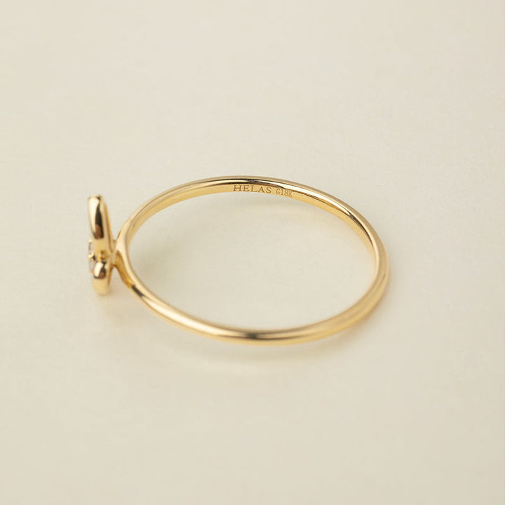 Mother-of-pearl 18K Gold Diamond Whole Butterfly Ring