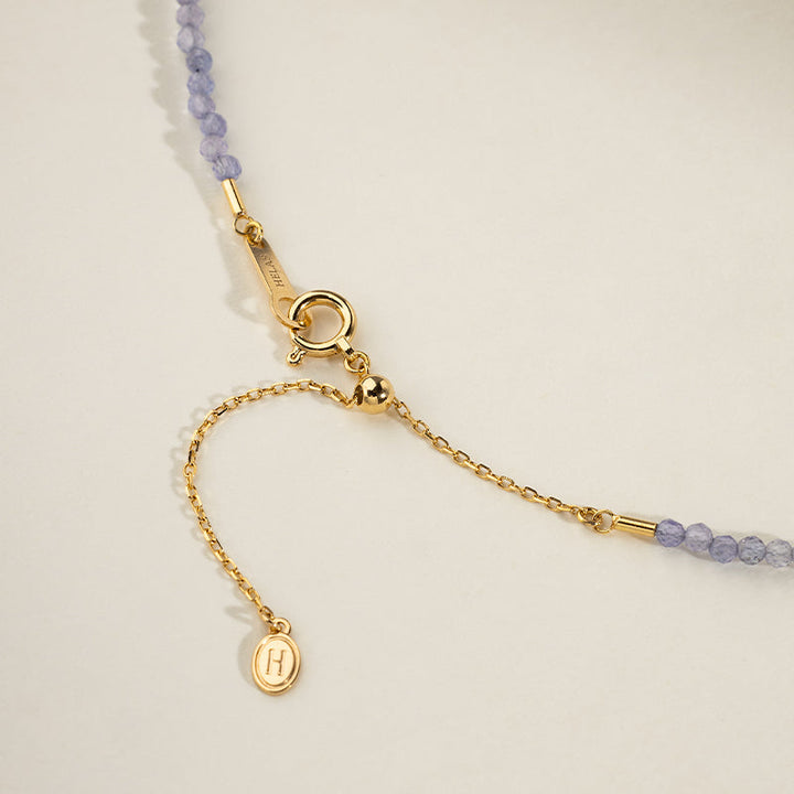 Baroque Pearl 18K Gold Tanzanite Statement Necklace