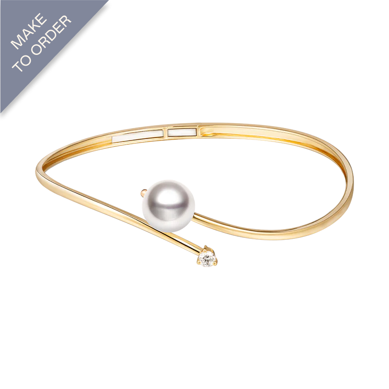 Akoya Pearl 18K Gold Diamond Bracelet