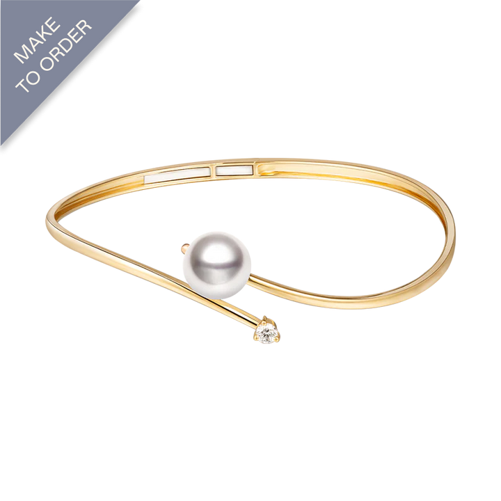Akoya Pearl 18K Gold Diamond Bracelet