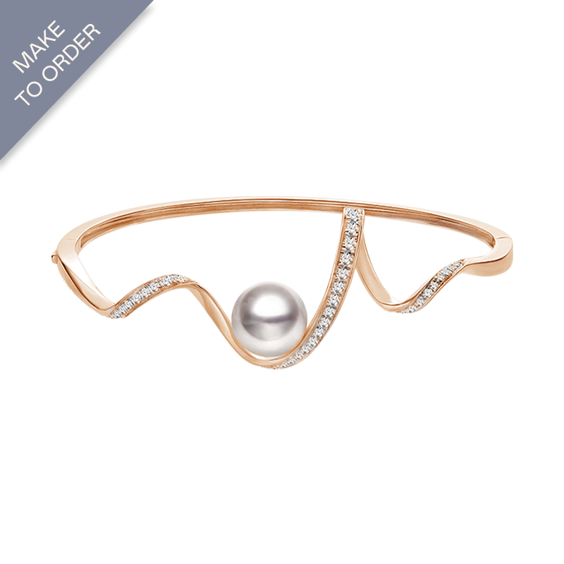 Akoya Pearl 18K Solid Gold Diamond Bracelet