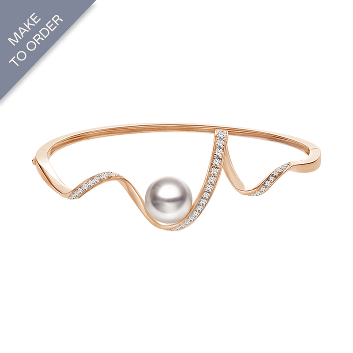 Akoya Pearl 18K Solid Gold Diamond Bracelet