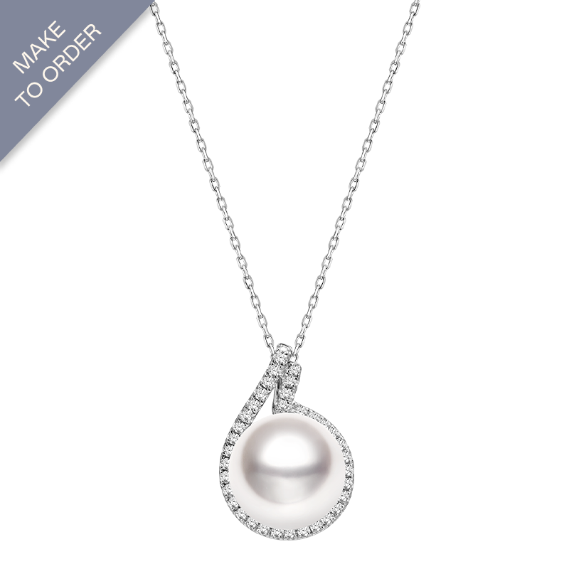 South Sea Pearl 18K Gold Diamond Conch Shell Necklace