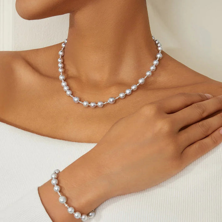 IMPERFECTION COLLECTION Akoya Baroque Pearl 18K White Gold Choker Necklace IMPERFECTION COLLECTION Akoya Baroque Pearl 18K White Gold Choker Necklace IMPERFECTION COLLECTION