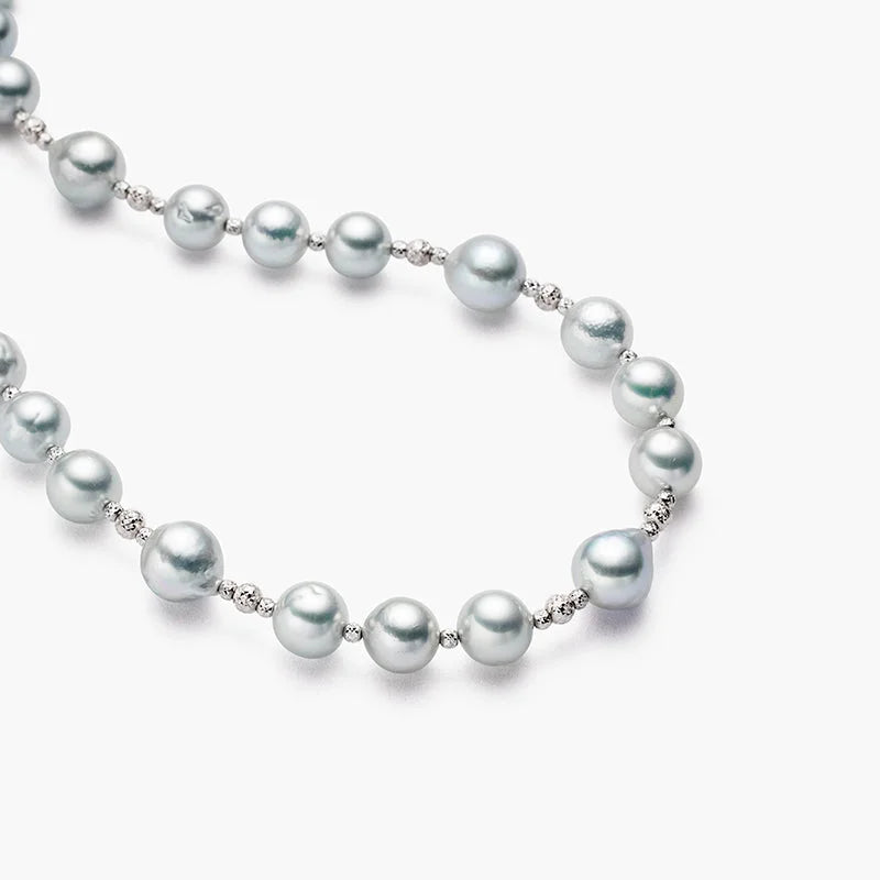IMPERFECTION COLLECTION Akoya Baroque Pearl 18K White Gold Choker Necklace IMPERFECTION COLLECTION Akoya Baroque Pearl 18K White Gold Choker Necklace IMPERFECTION COLLECTION