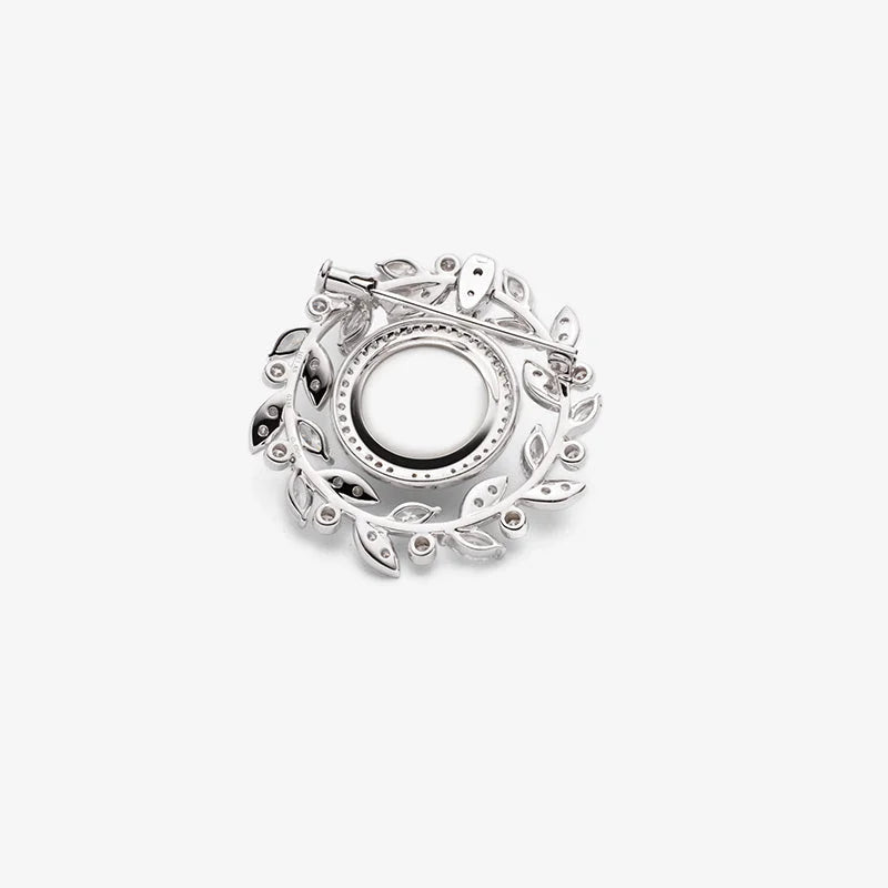 LOVE GROWS COLLECTION Silver Blue Mabe Pearl Diamond Hair Accessories Brooch LOVE GROWS COLLECTION Silver Blue Mabe Pearl Diamond Hair Accessories Brooch LOVE GROWS COLLECTION