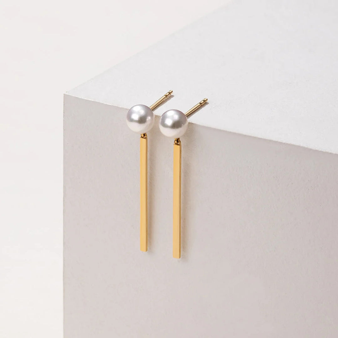 MELODY COLLECTION Akoya Saltwater Pearl 18K Gold Tassels Earrings MELODY COLLECTION Akoya Saltwater Pearl 18K Gold Tassels Earrings MELODY COLLECTION