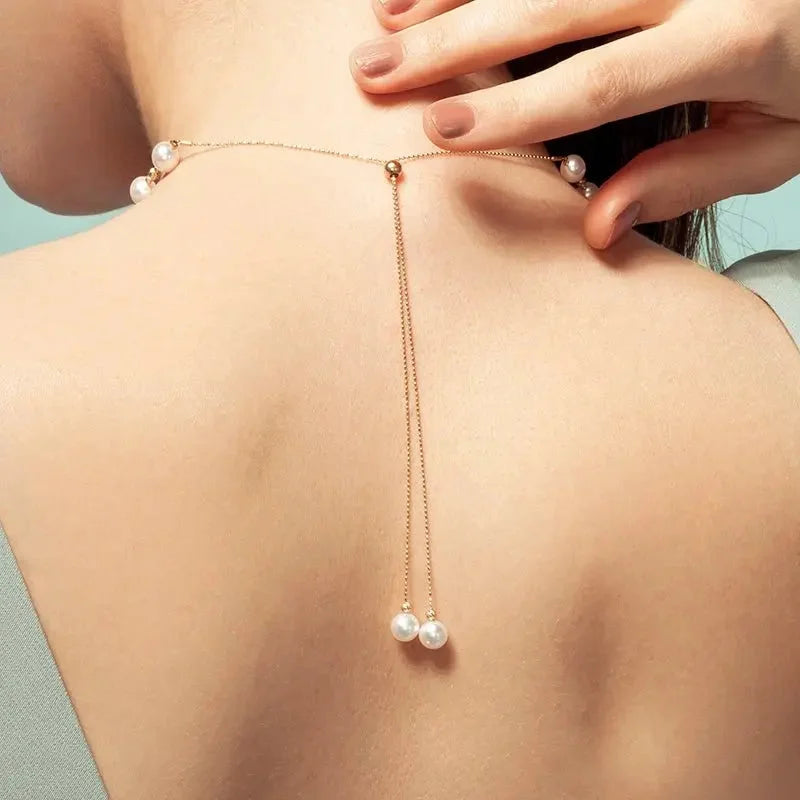 MERMAID'S TEAR COLLECTION Akoya Pearl 18K Gold Floating Necklace MERMAID'S TEAR COLLECTION Akoya Pearl 18K Gold Floating Necklace MERMAID'S TEAR COLLECTION