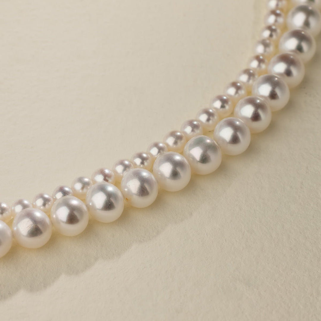 Freshwater Pearl 925 Sterling Silver Removable Double Strands Necklace - HELAS Jewelry