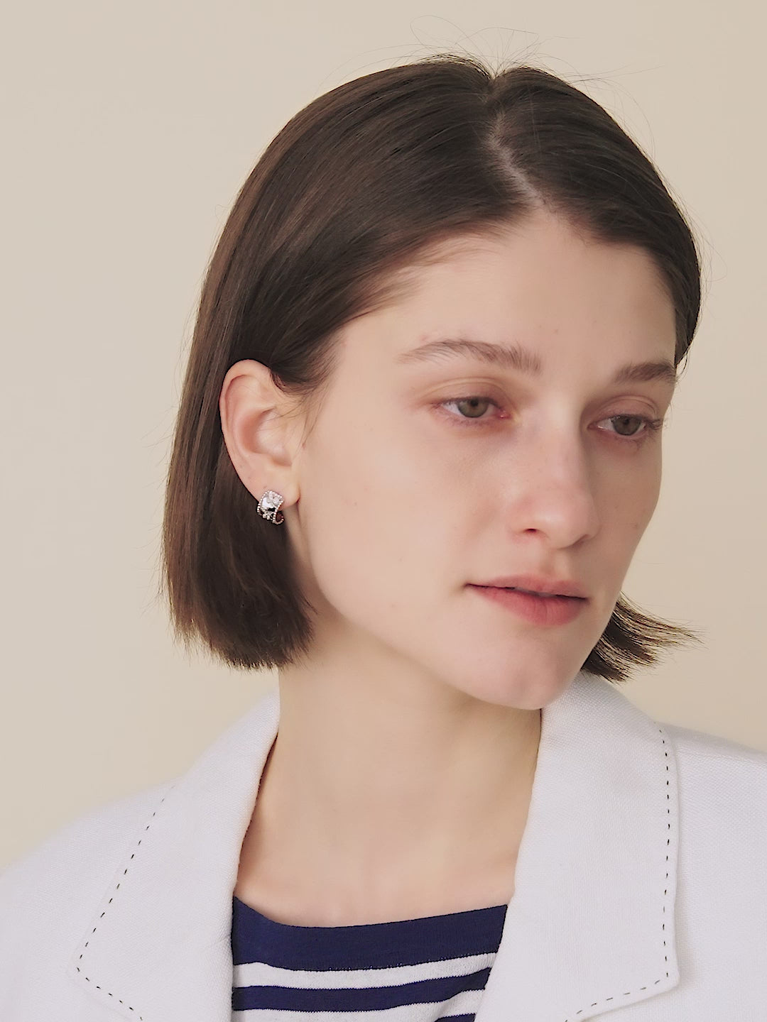 18K Gold Diamond Kaleidoscope Butterfly Stud Earrings