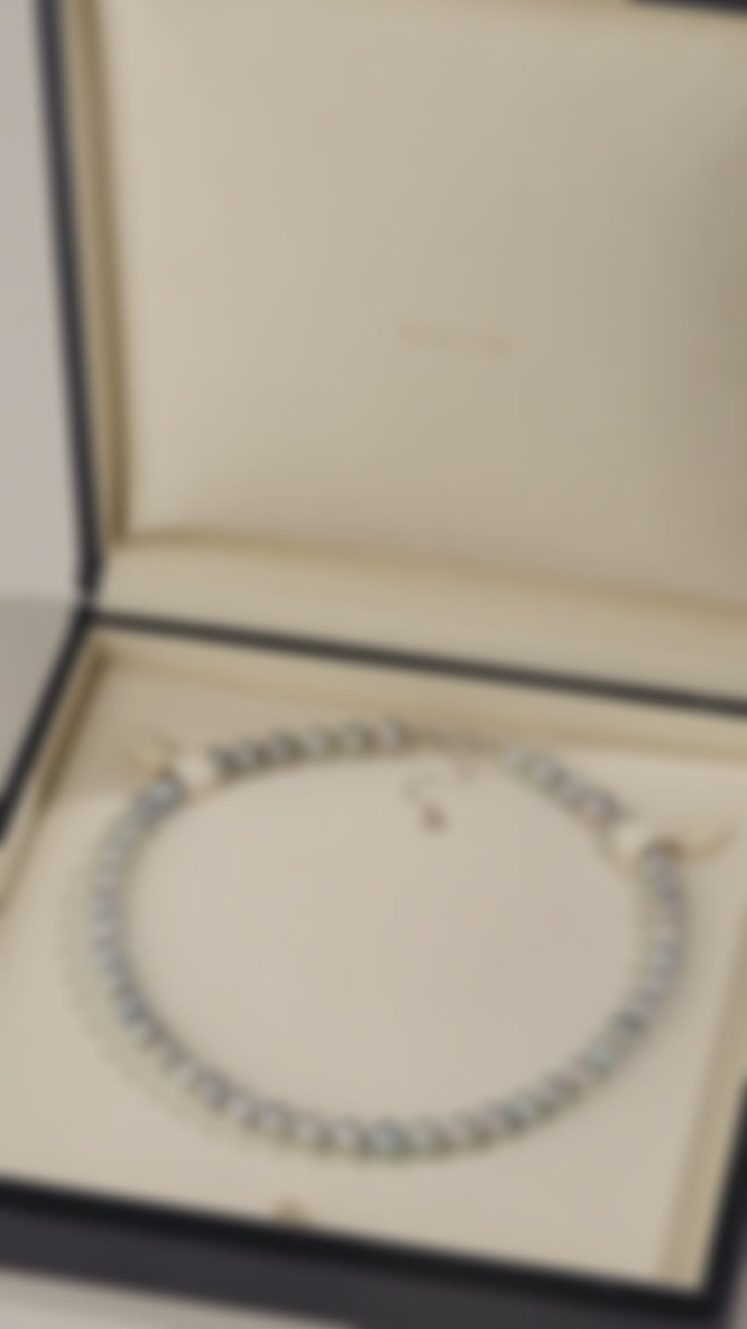 Silver Blue Baroque Akoya Pearl 18K Gold Classic Strand Necklace