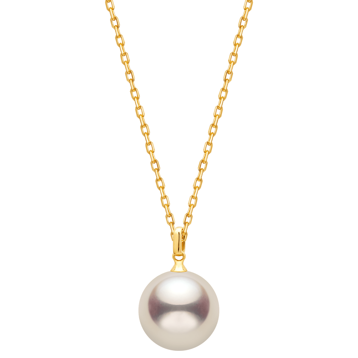 10 - 11mm Freshwater Edison Pearl 14K Gold Classic Buckle Pendant Necklace - HELAS Jewelry