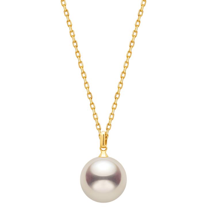 10 - 11mm Freshwater Edison Pearl 14K Gold Classic Buckle Pendant Necklace - HELAS Jewelry