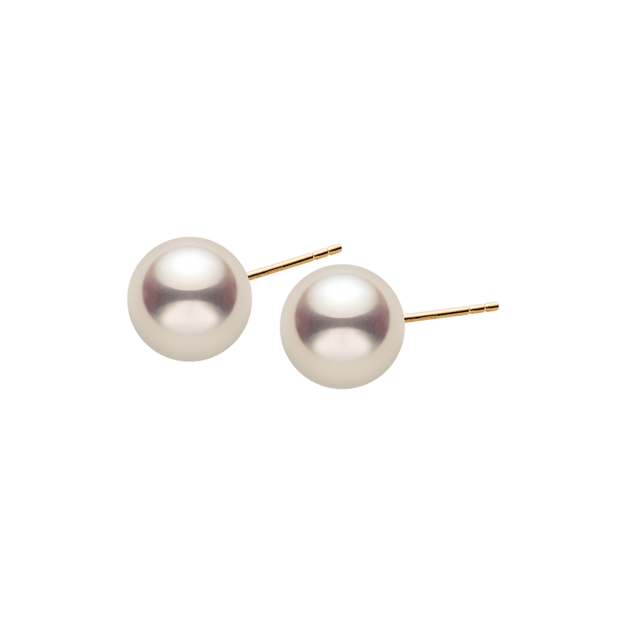 10 - 11mm Freshwater Edison Pearl 14K Gold Classic Studs Earrings - HELAS Jewelry