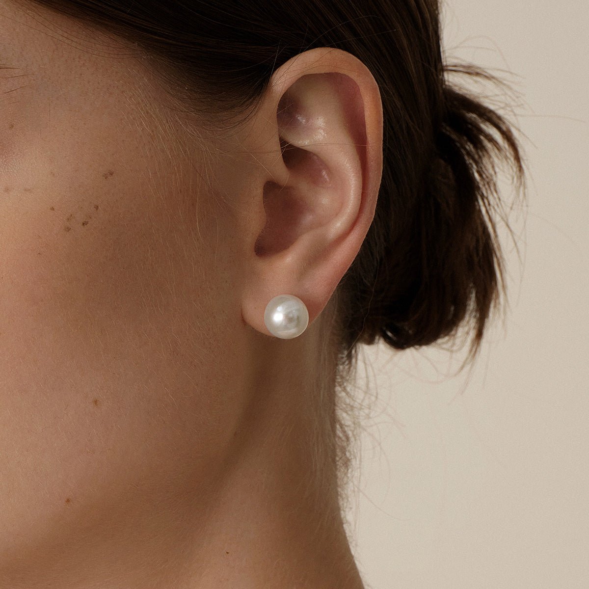 10 - 11mm Freshwater Edison Pearl 14K Gold Classic Studs Earrings - HELAS Jewelry