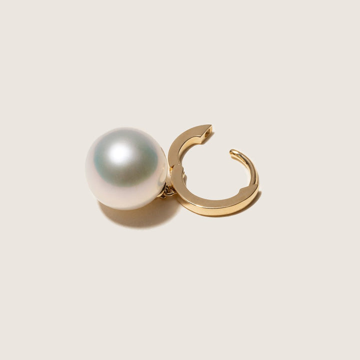 10 - 11mm Freshwater Edison Pearl 14K Gold Drop Hoop Earrings - HELAS Jewelry