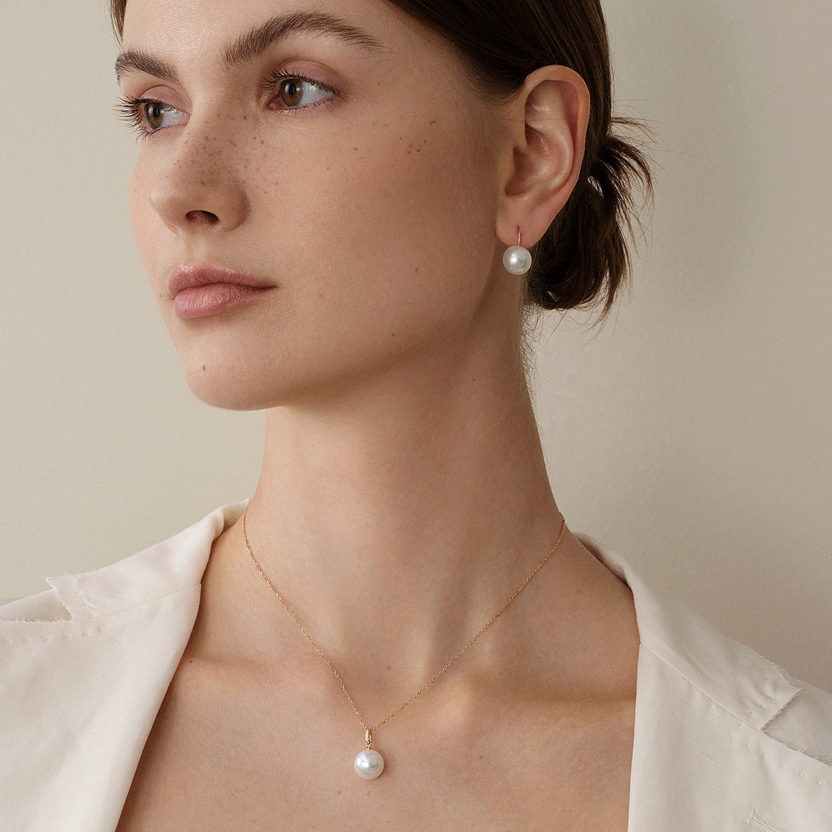 10 - 11mm Freshwater Edison Pearl 14K Gold French Hook Earrings - HELAS Jewelry