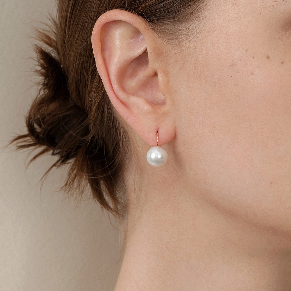 10 - 11mm Freshwater Edison Pearl 14K Gold French Hook Earrings - HELAS Jewelry