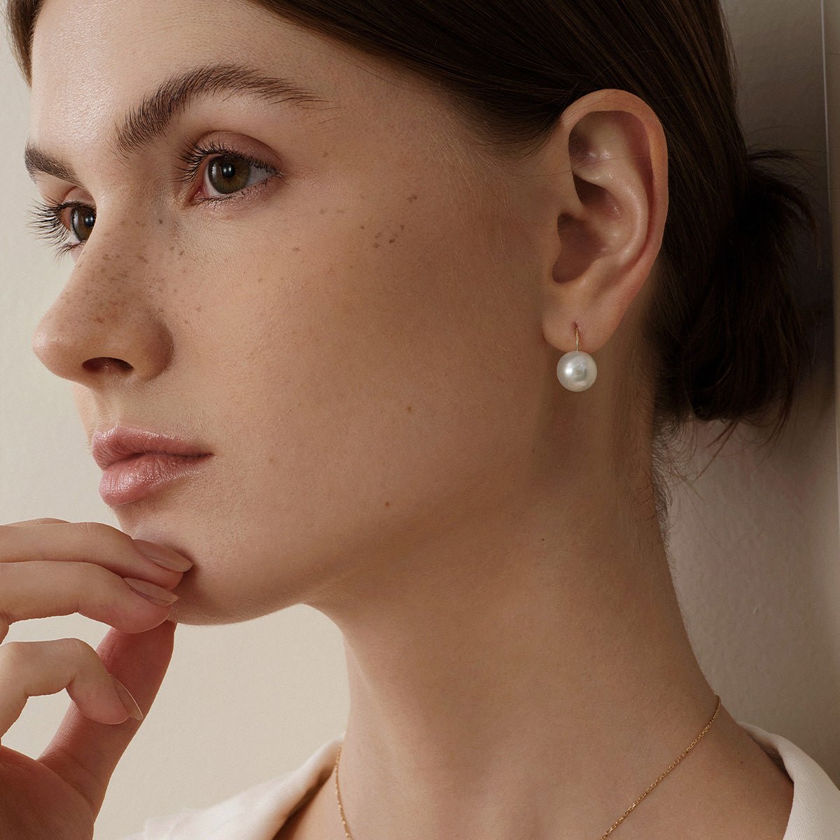 10 - 11mm Freshwater Edison Pearl 14K Gold French Hook Earrings - HELAS Jewelry