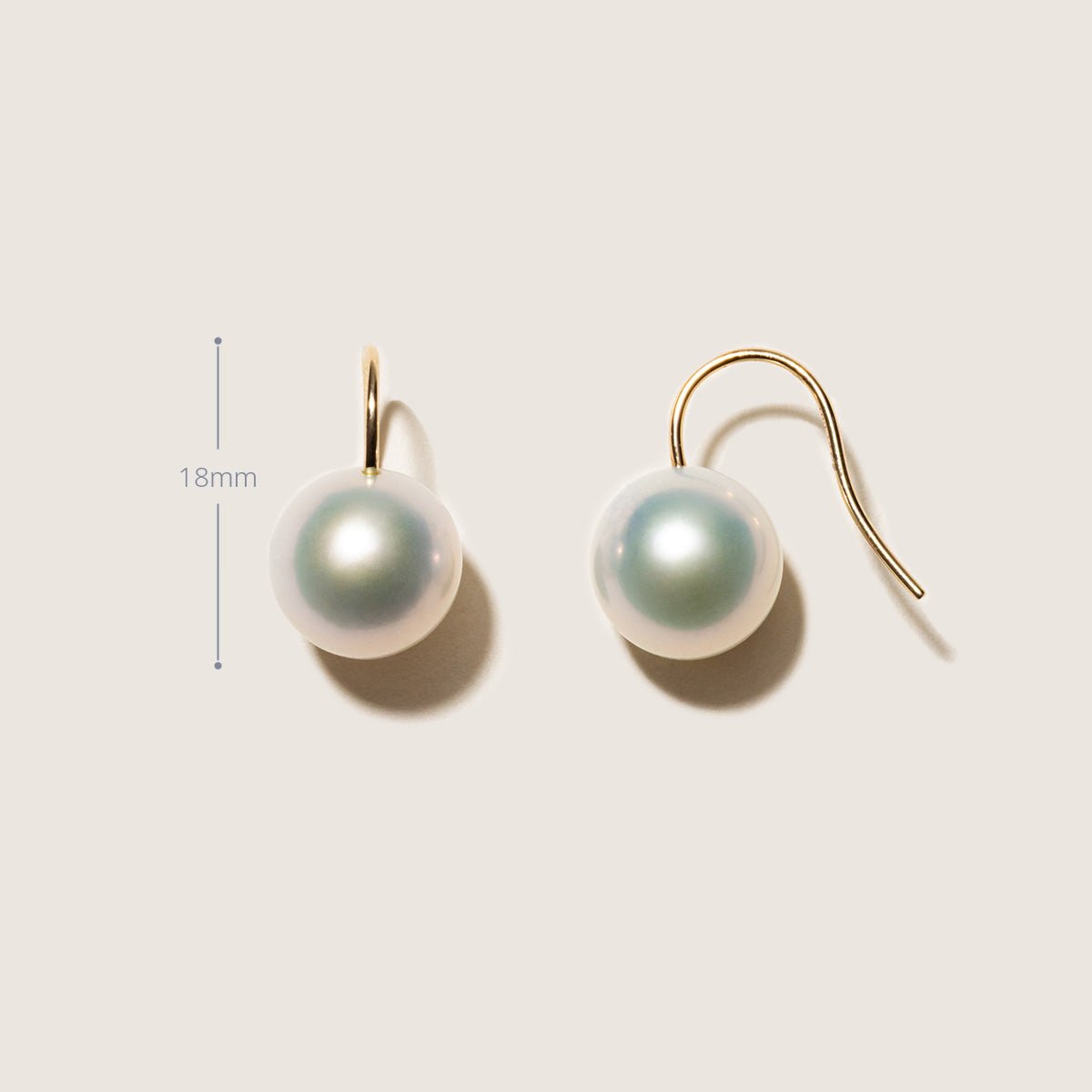 10 - 11mm Freshwater Edison Pearl 14K Gold French Hook Earrings - HELAS Jewelry