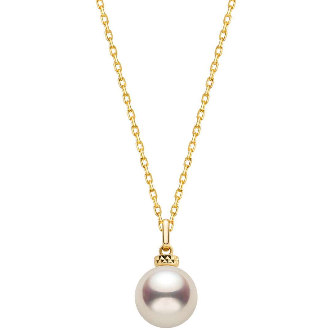Akoya Pearl 18K Gold Italian Casual Style Pendant Necklace