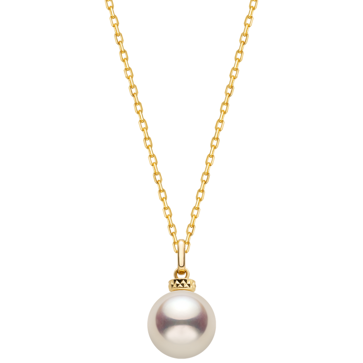 Akoya Pearl 18K Gold Italian Casual Style Pendant Necklace