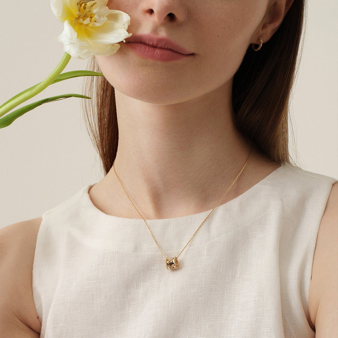 18K Gold Diamond Kaleidoscope Butterfly Necklace - HELAS Jewelry