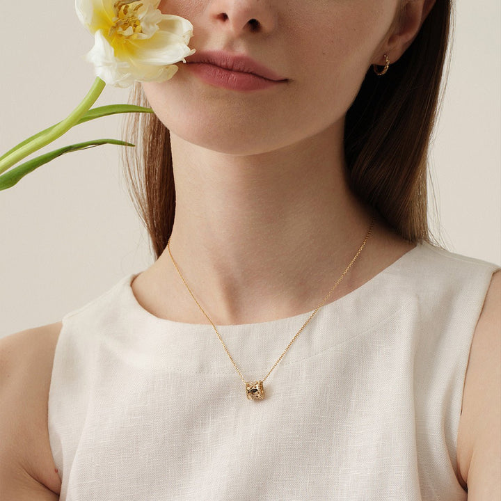 18K Gold Diamond Kaleidoscope Butterfly Necklace - HELAS Jewelry