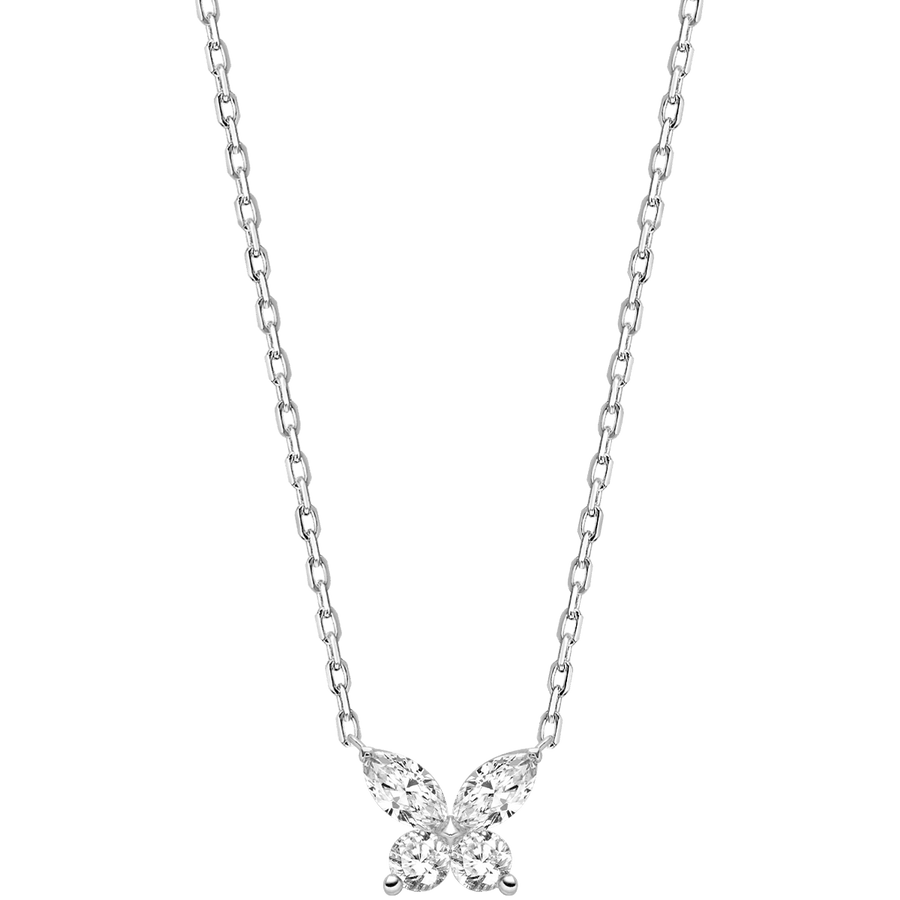 18K Gold Diamond Petite Butterfly Necklace - HELAS Jewelry