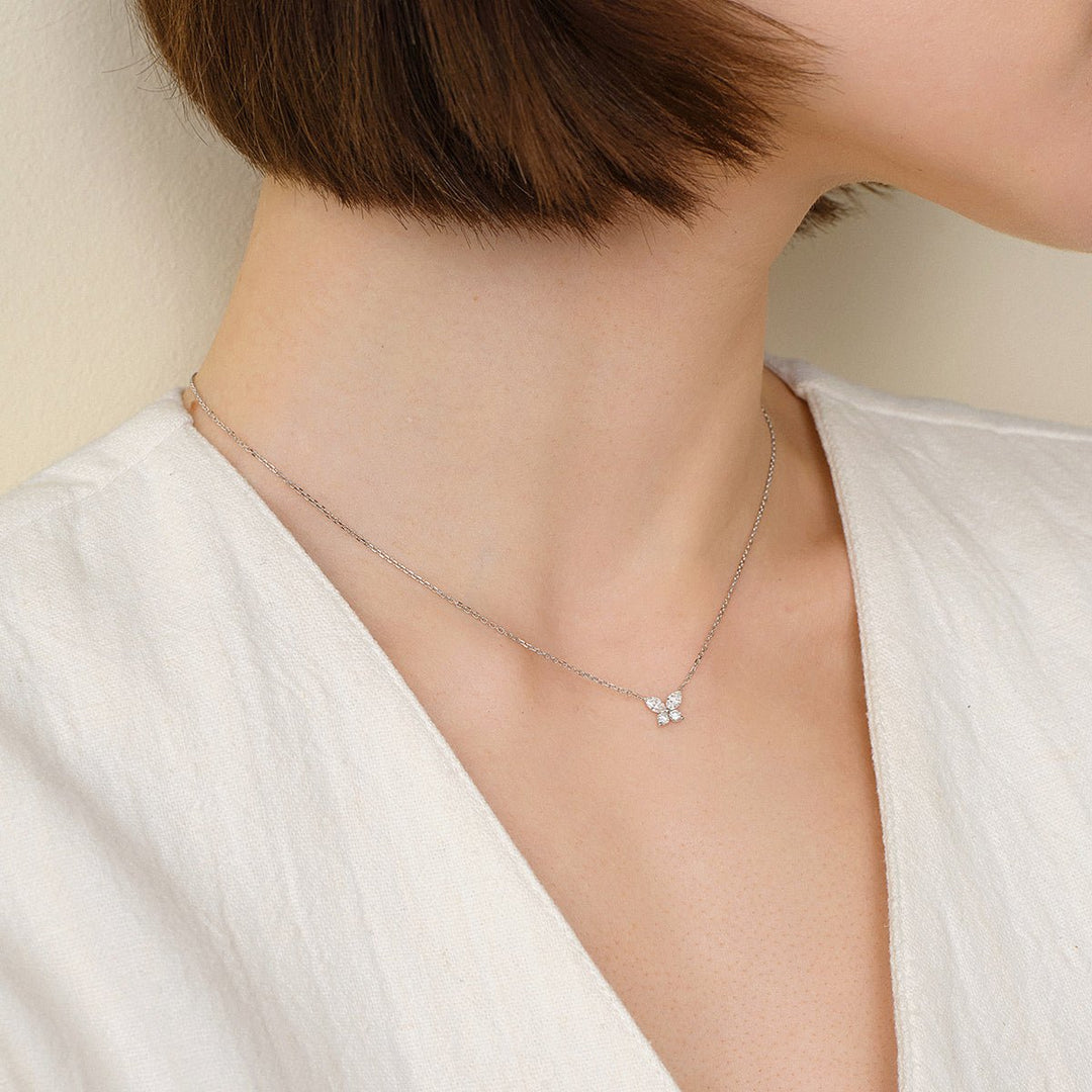 18K Gold Diamond Petite Butterfly Necklace - HELAS Jewelry