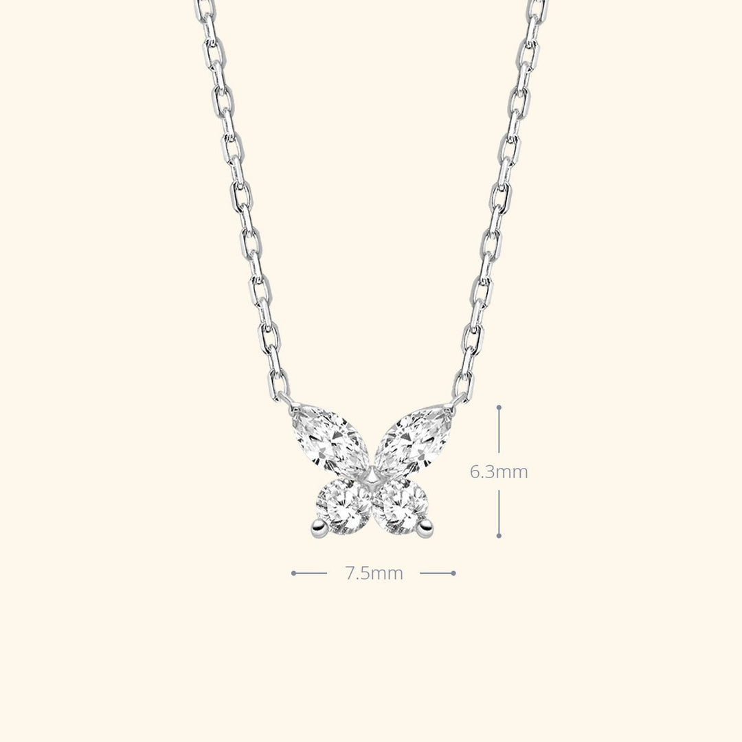 18K Gold Diamond Petite Butterfly Necklace - HELAS Jewelry
