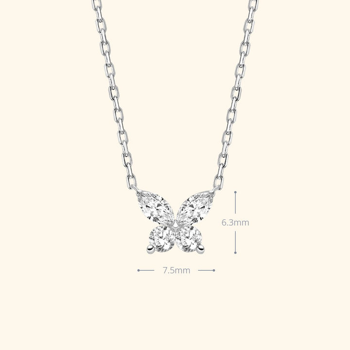 18K Gold Diamond Petite Butterfly Necklace - HELAS Jewelry