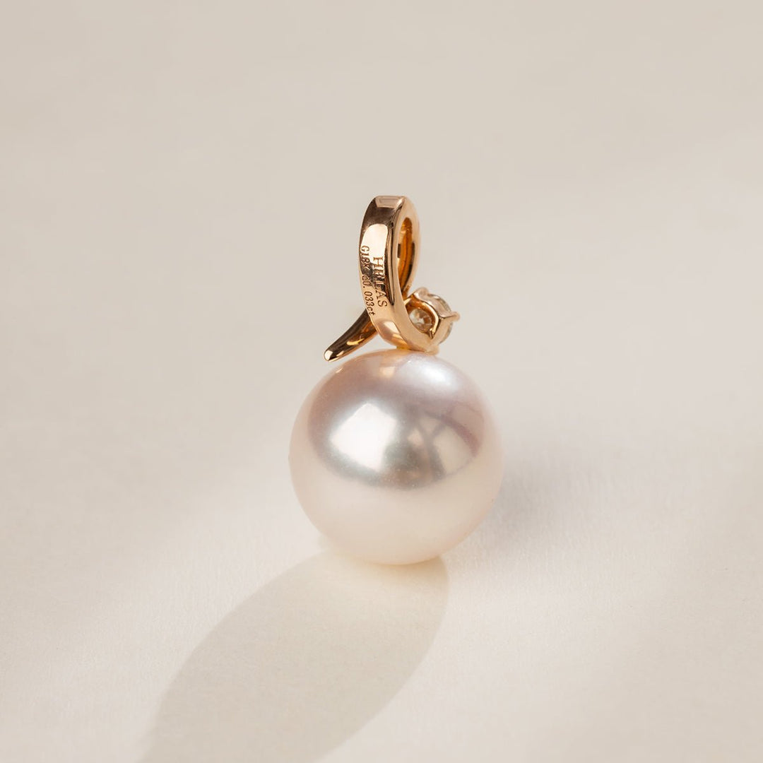 18K Solid Gold Diamond Lucky Fruit Pendant - HELAS Jewelry