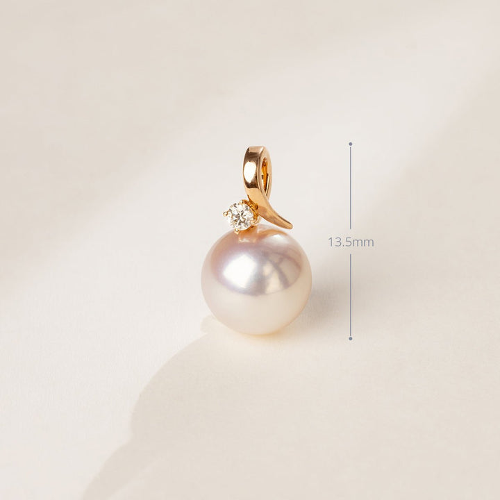 18K Solid Gold Diamond Lucky Fruit Pendant - HELAS Jewelry