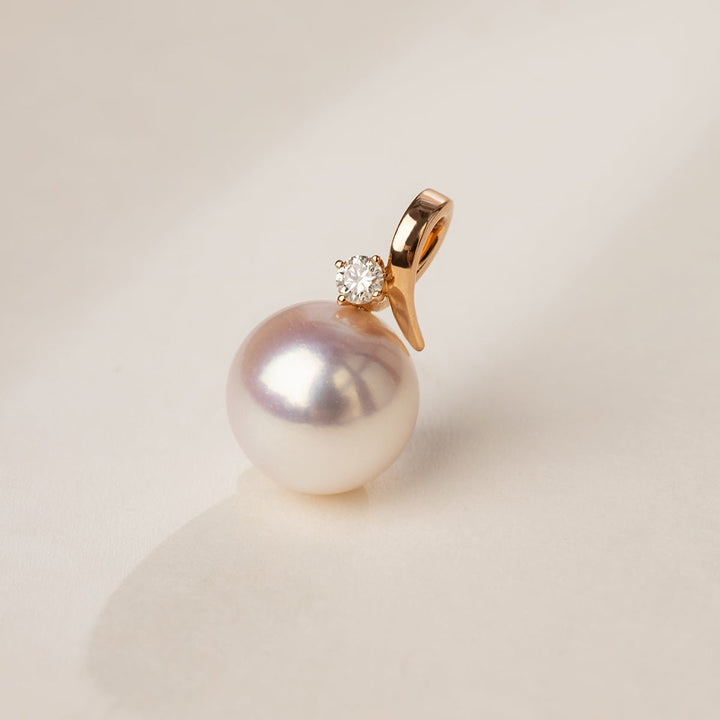 18K Solid Gold Diamond Lucky Fruit Pendant - HELAS Jewelry