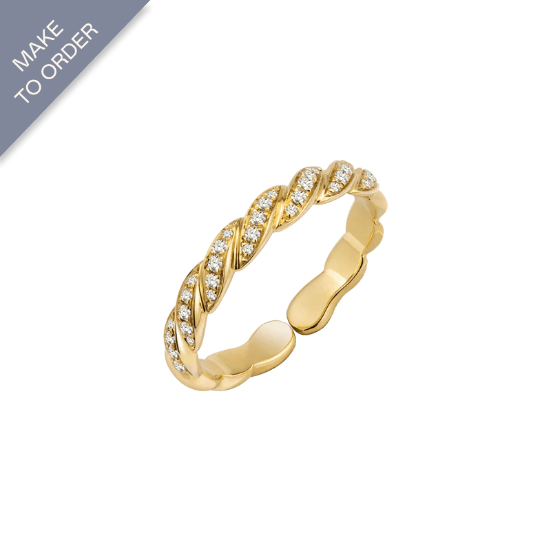 18K Yellow Gold Diamond Ring - HELAS Jewelry