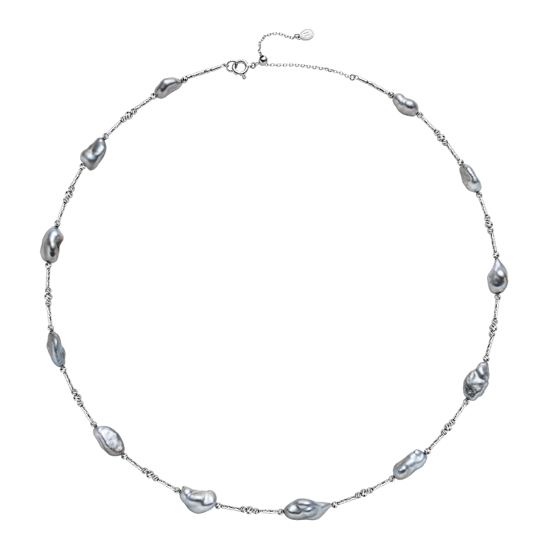 Keshi Pearl 18K Gold Dazzling Starry Necklace