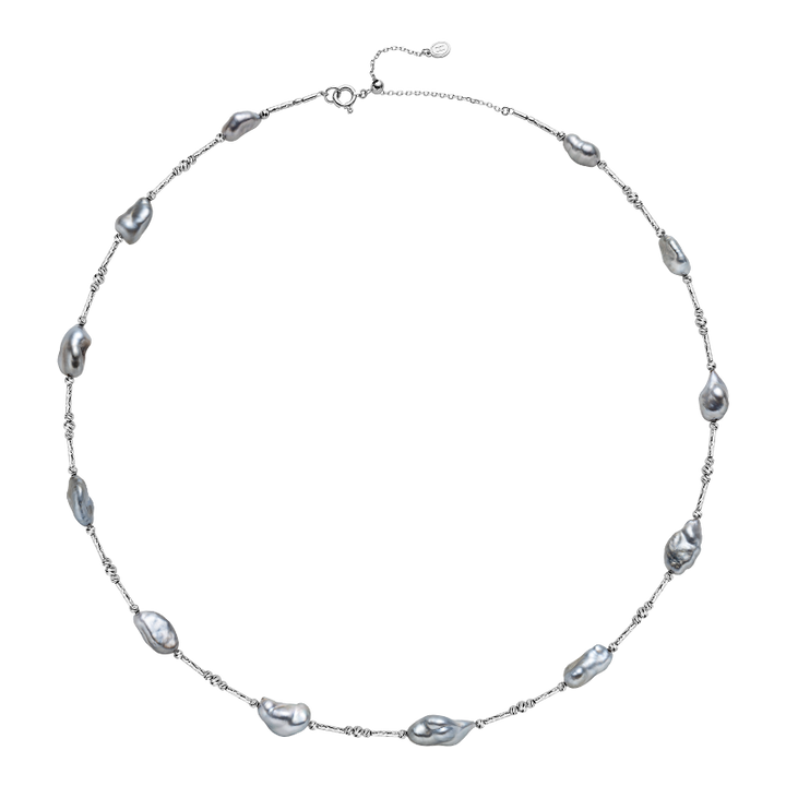 Keshi Pearl 18K Gold Dazzling Starry Necklace