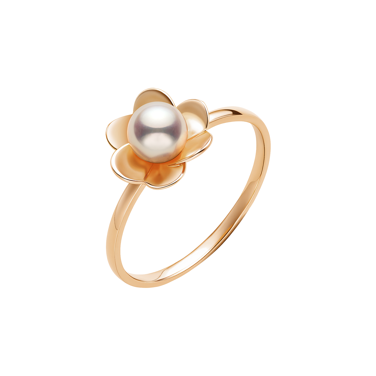 Freshwater Pearl 9K Rose Gold Bloom Dew Ring
