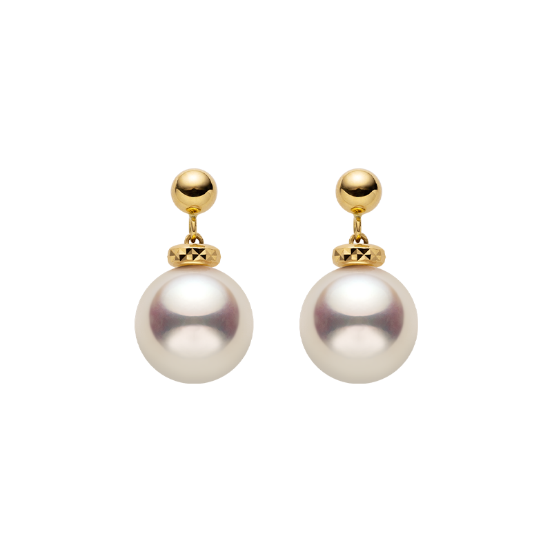 Akoya Pearl 18K Gold Italian Stud Earrings