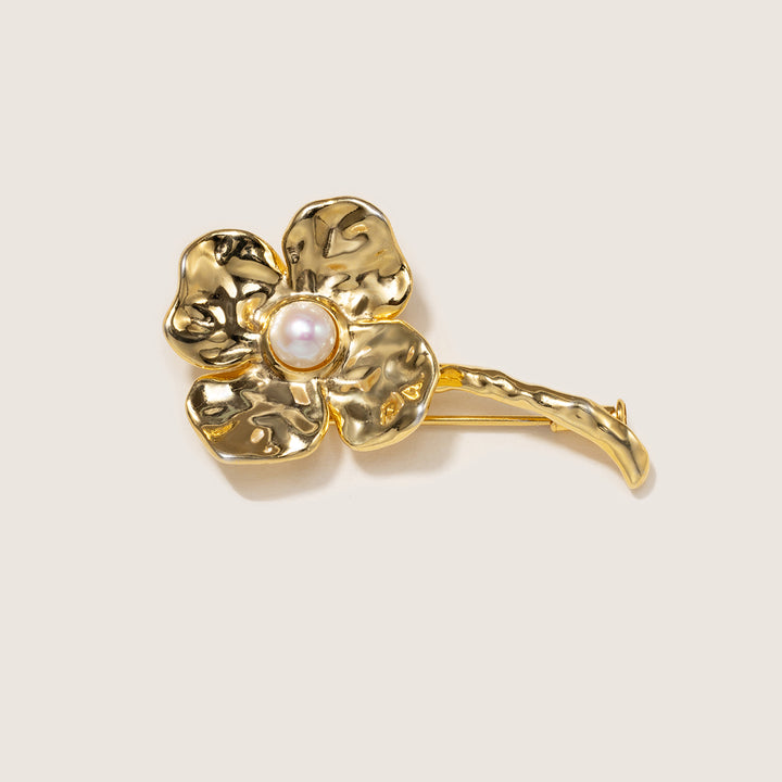 Freshwater Pearl 925 Sterling Silver Wild Bloom Brooch