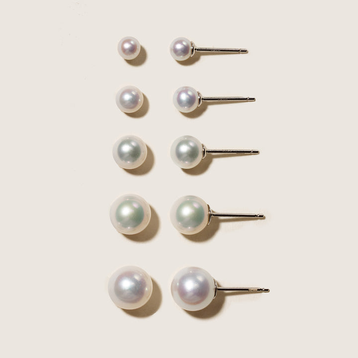 Freshwater Pearl 925 Sterling Silver Classic Studs Earrings