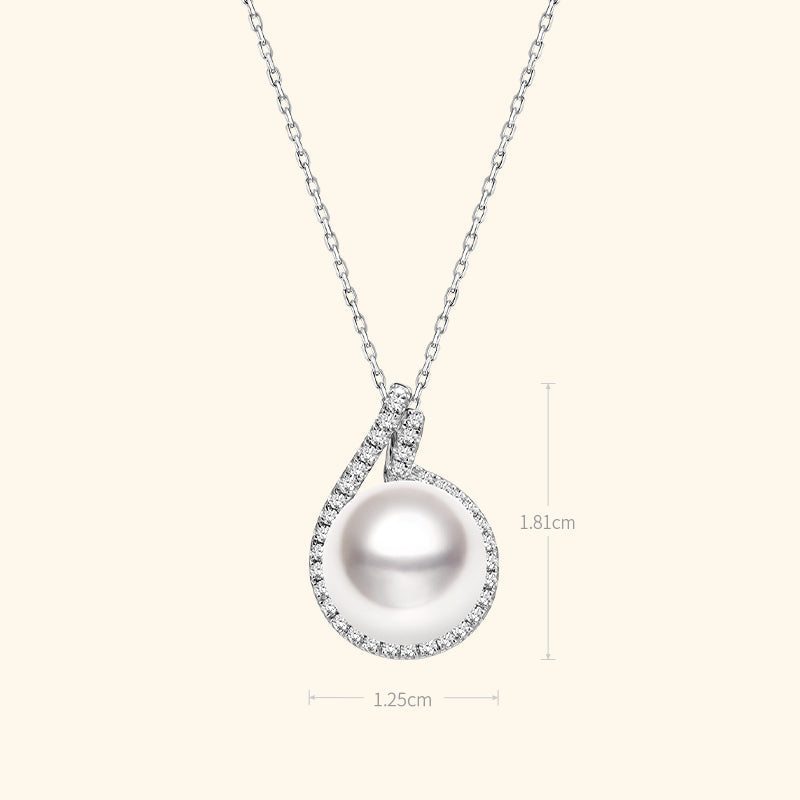 South Sea Pearl 18K Gold Diamond Conch Shell Necklace