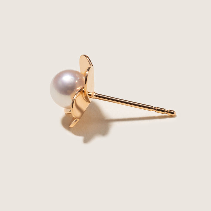 Freshwater Pearl 9K Rose Gold Bloom Dew Earrings