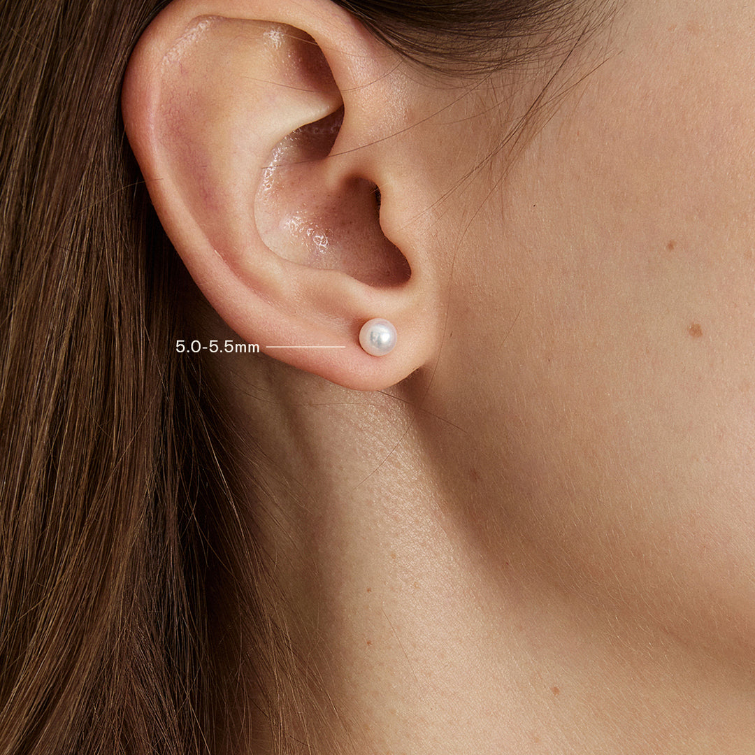 Freshwater Pearl 925 Sterling Silver Classic Studs Earrings